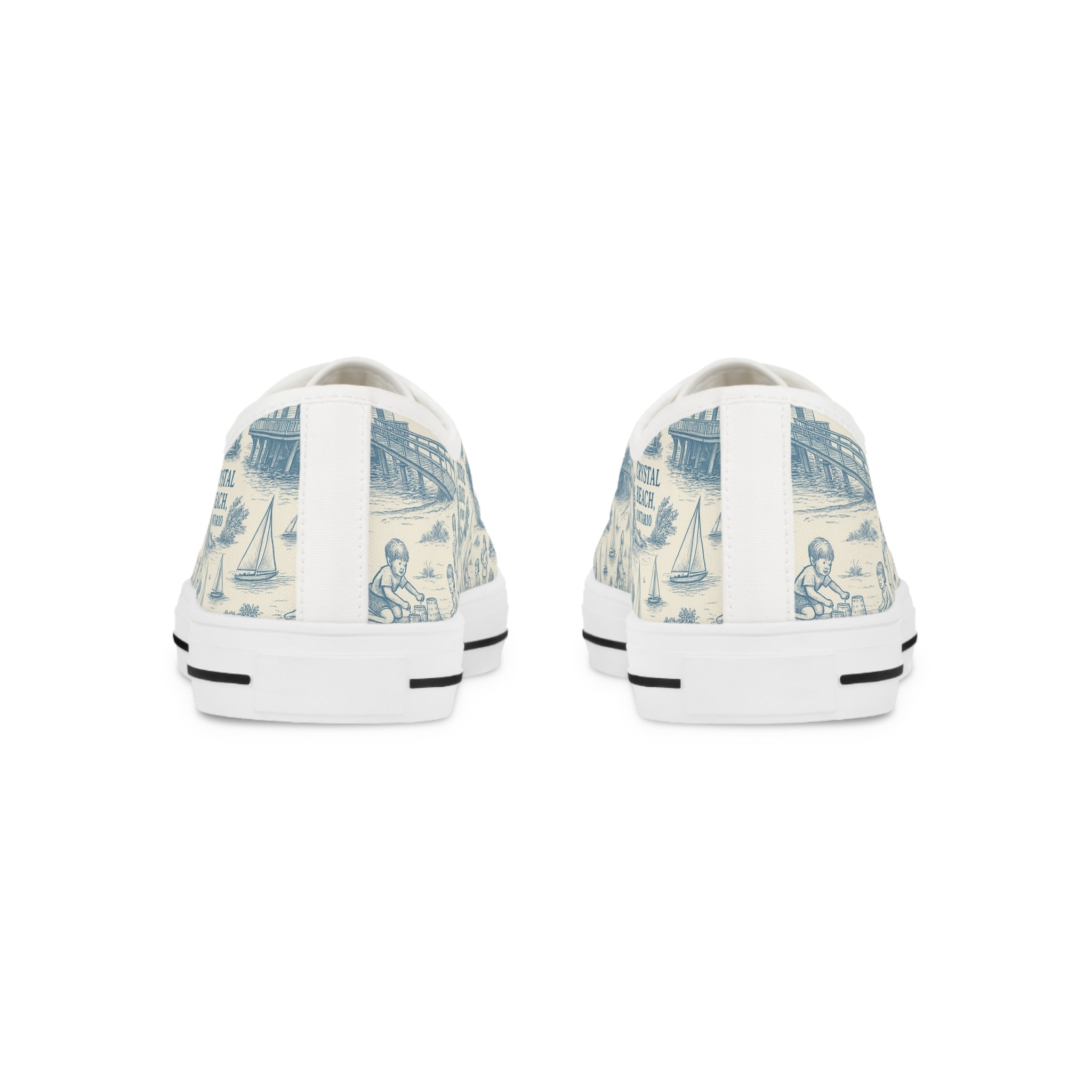 Nautical Men’s Low Top Sneakers | Casual Boat Shoes for Summer, Beach Wear, Gift for Sailors, Travel Footwear, Vintage Style Sneakers