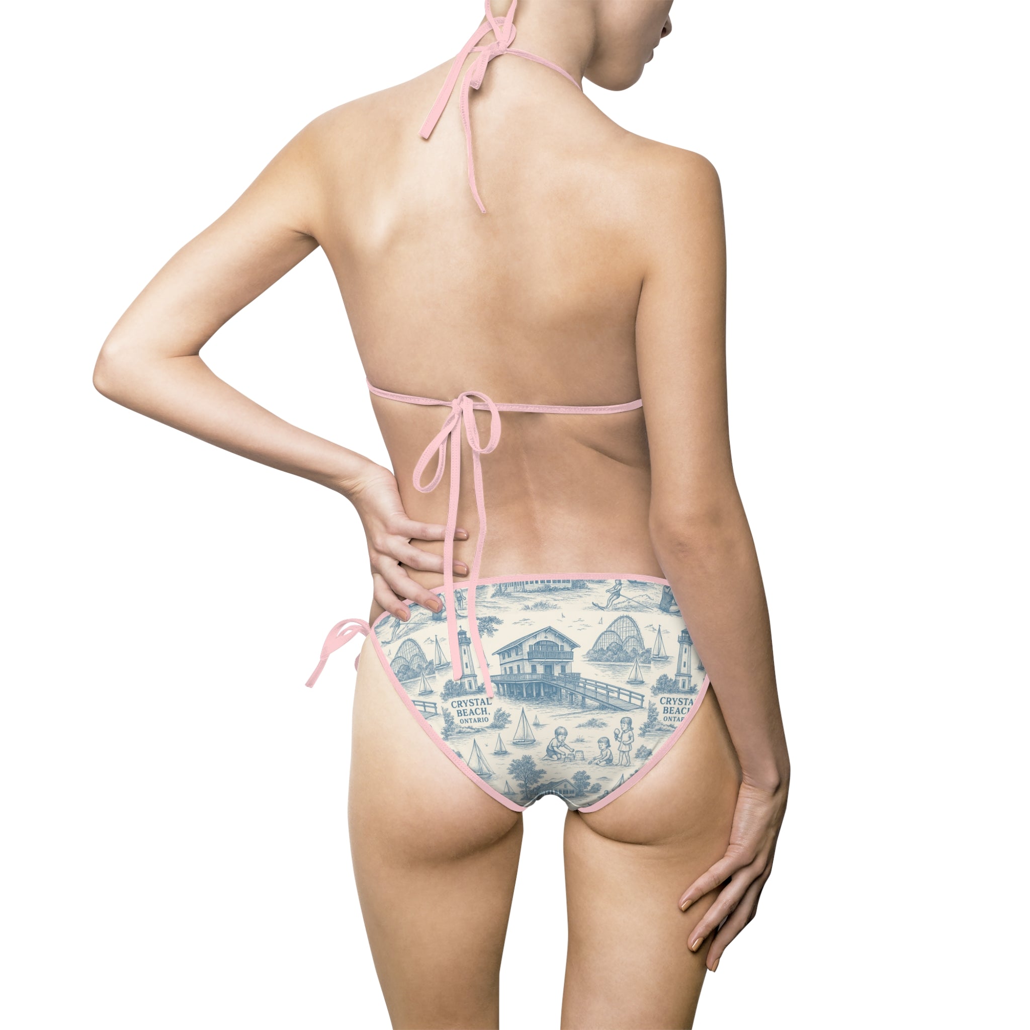 Trendy Women's Bikini Swimsuit, Beachwear, Summer Swim, Pool Party, Vacation Essentials, AOP Swimwear