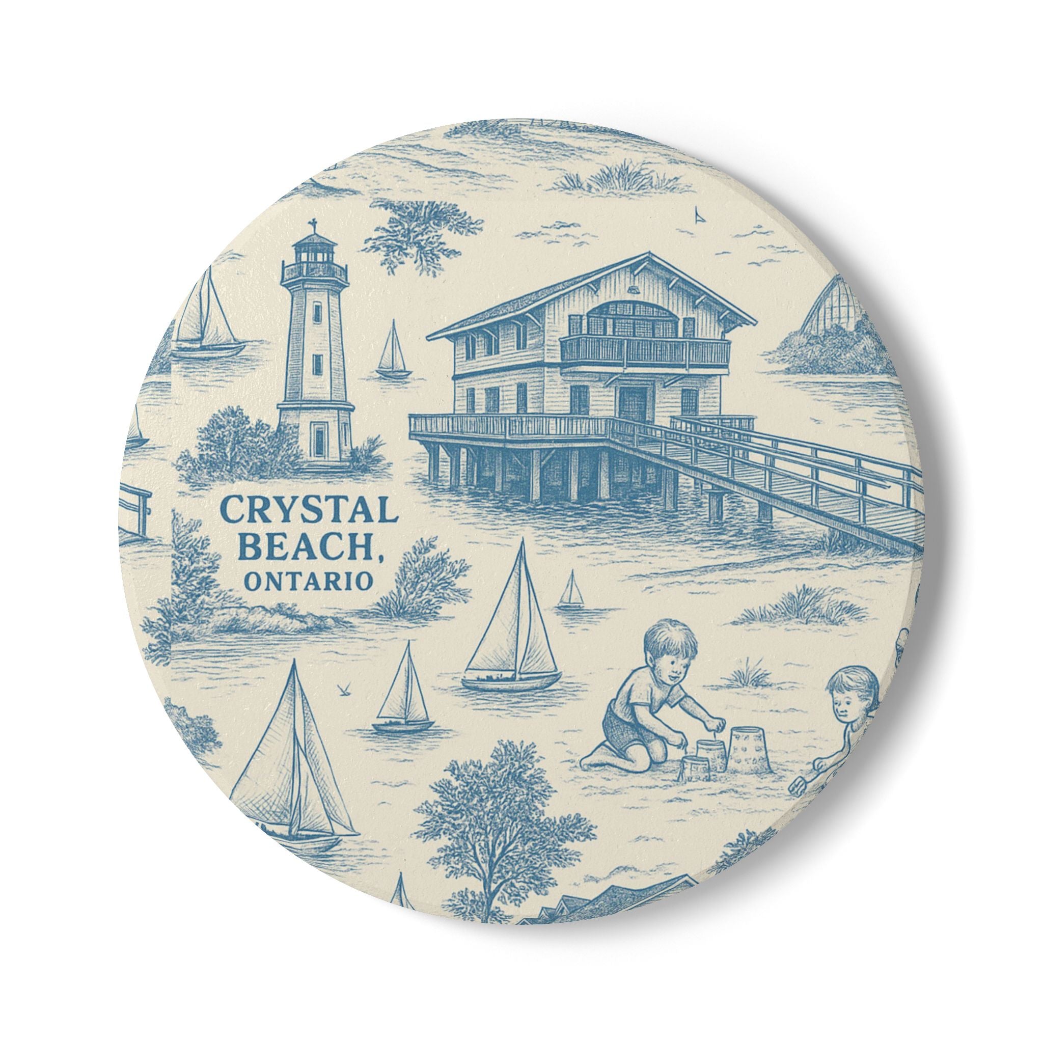 Serene Coastal Ceramic Coaster Set - Beach House Decor, Nautical Theme, Perfect Gift for Housewarming, Beach Lovers, Vacation [...]