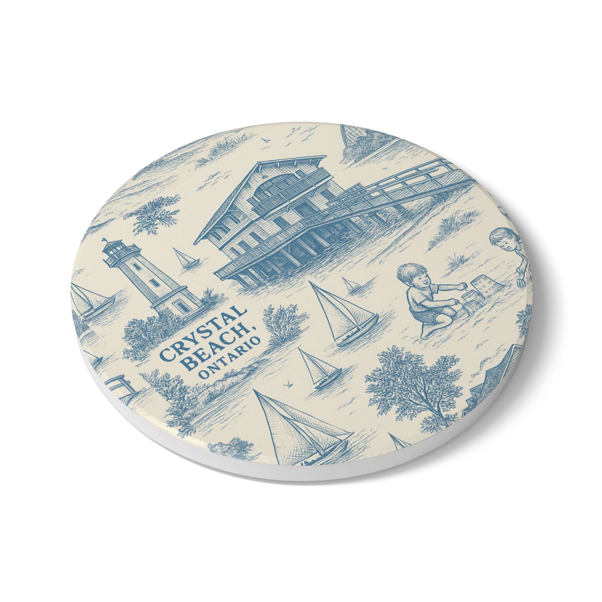 Serene Coastal Ceramic Coaster Set - Beach House Decor, Nautical Theme, Perfect Gift for Housewarming, Beach Lovers, Vacation [...]