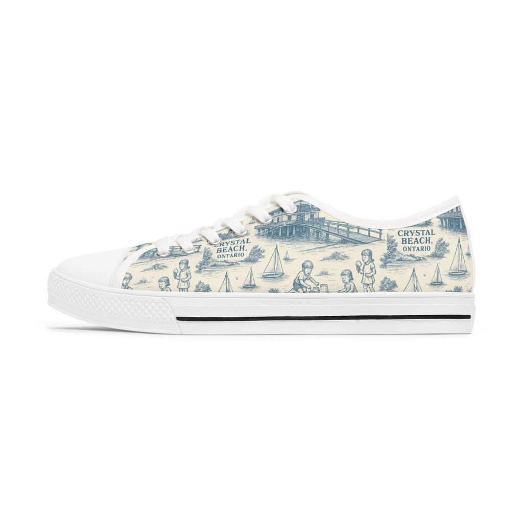 Trendy Women's Low Top Sneakers with Coastal Print - Casual Footwear for Beach Lovers, Summer Vibes, Gift for Her, Unique Sneakers, [...]