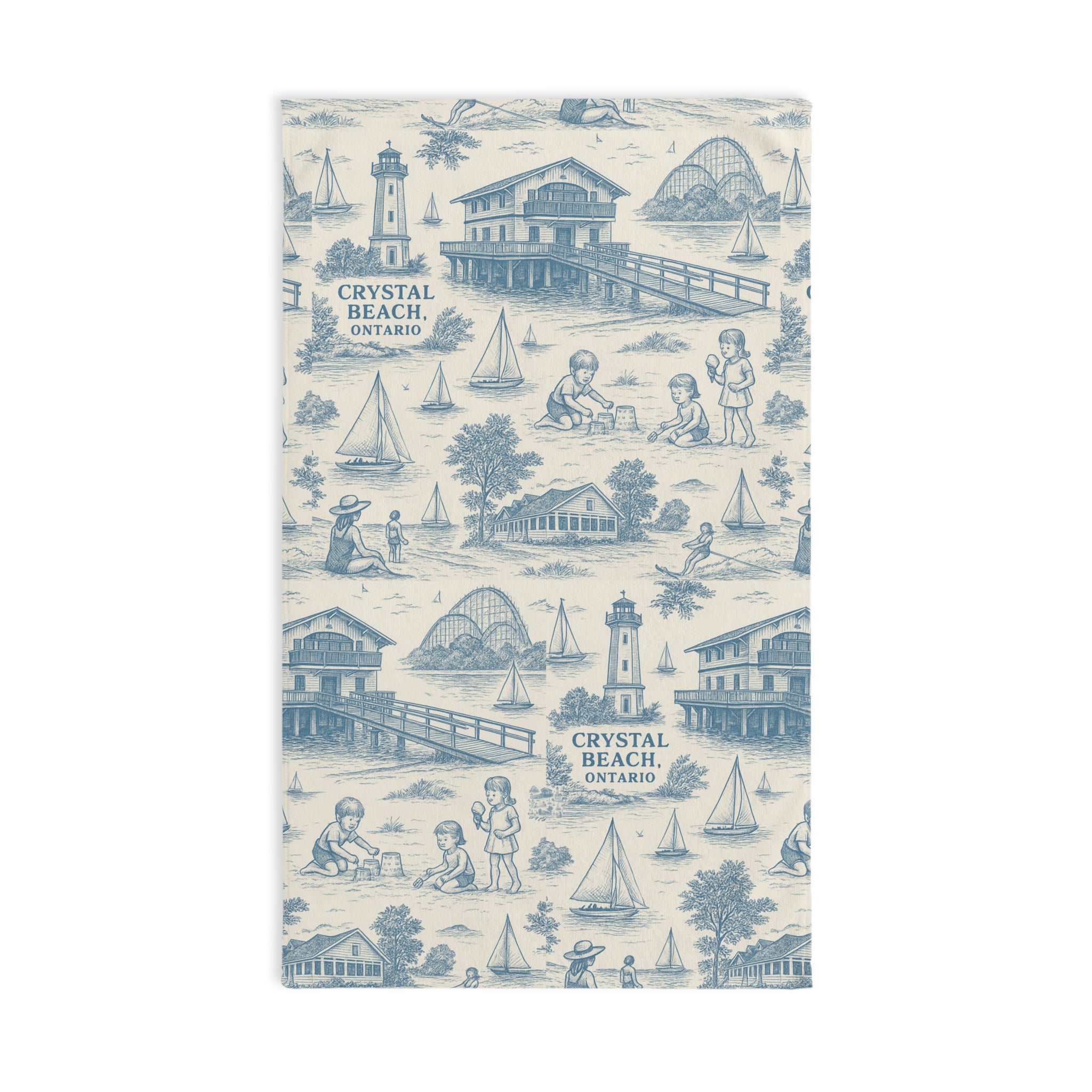 Vintage-Inspired Hand Towel featuring Crystal Beach Scenes, Ideal for Coastal Decor, Beach Lovers, Gift for Vacations, Home Kitchen, [...]