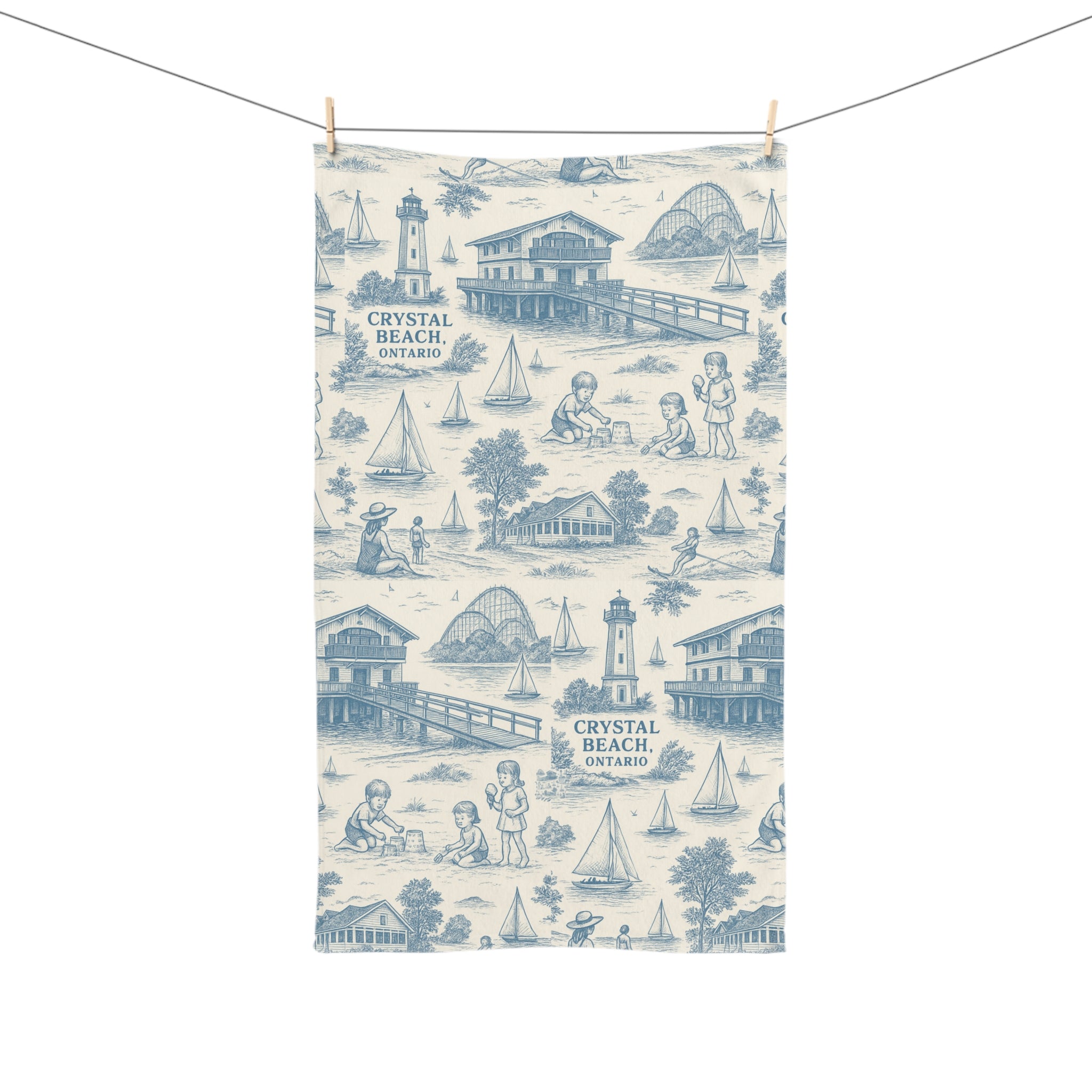 Vintage-Inspired Hand Towel featuring Crystal Beach Scenes, Ideal for Coastal Decor, Beach Lovers, Gift for Vacations, Home Kitchen, [...]